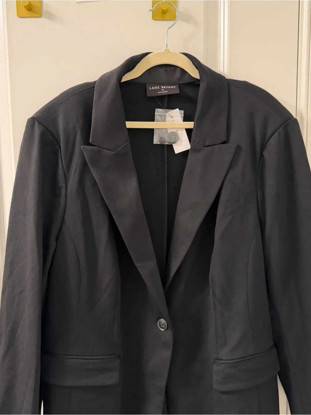 NWT $99 Lane Bryant 20/2X Black Tailored Single-Button Blazer